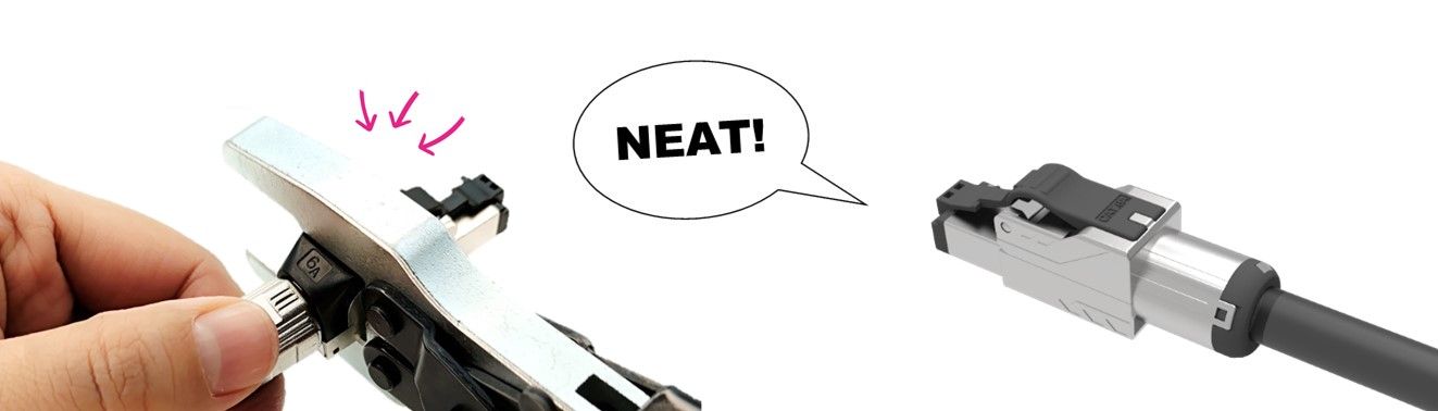 Büyük Kablolar İçin Büyük OD Alan Sonlandırma RJ45 Fişi Nasıl Monte Edilir?